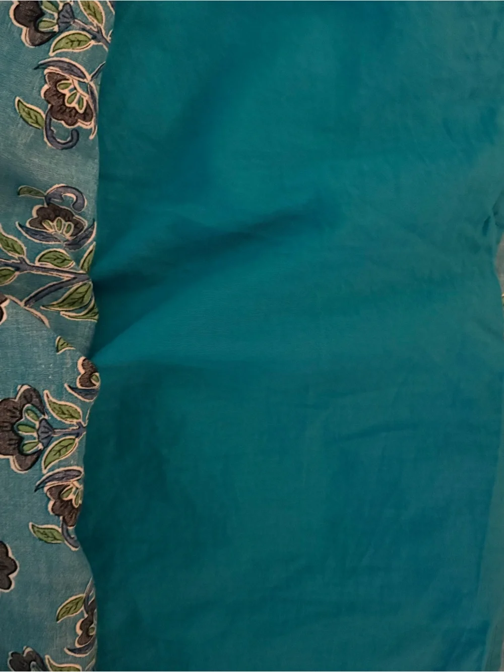 French Connection Teal Floral Smocked Dress